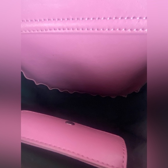 Sam Edelman Mia Half Moon Faux Leather Crossbody Bag Pink - Picture 9 of 13